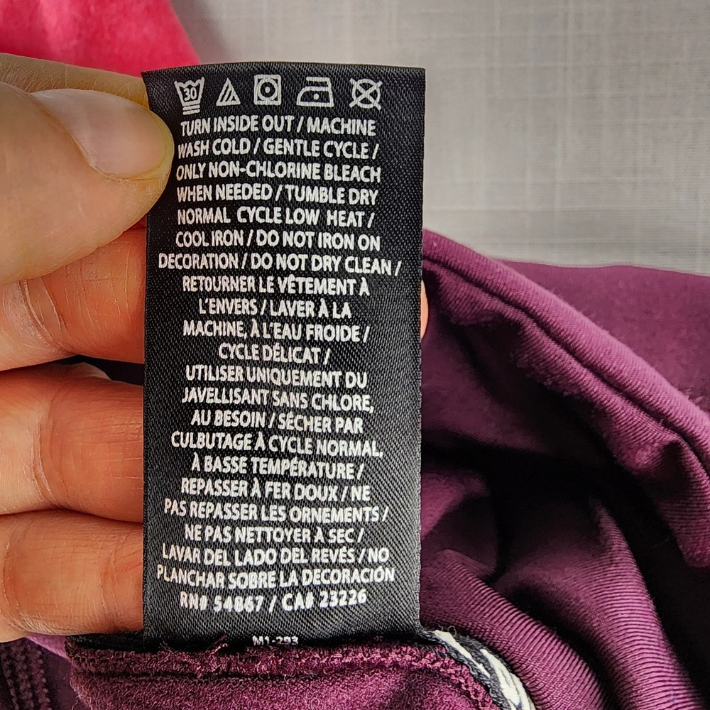 PINK Victoria's Secret Pullover Womens XS Burgundy Pink Colorblock Polyester - Picture 4 of 11
